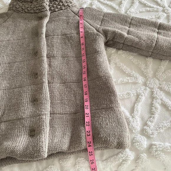 MANOUSH Anthropologie Gray Wool Blend Snap Front Sweater Cardigan Coat - Picture 13 of 14